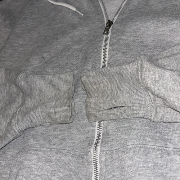 SWS Active Gray Zip-Up Hoodie, Boyfriend Fit, Size S/M, Measurements in Photos - Picture 3 of 12